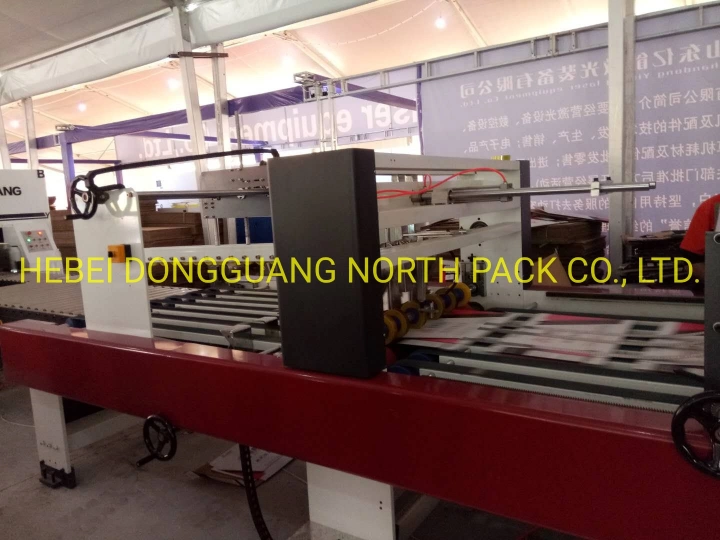 Online1224 Flexo Ink Printing Slotting Die Cutting Folder Gluing Auto Bundling Case Carton Maker Machine