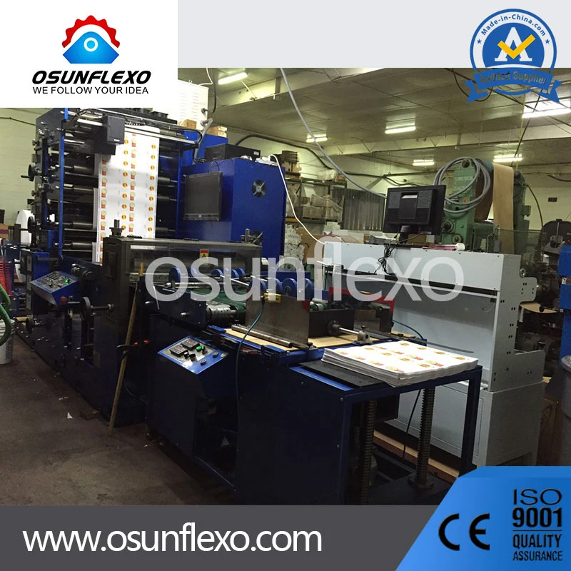 Flexographic Printing Machinery Flexo Labels&Stickers Printing Press Flexo Printing Machine with Rotary Die Cutting Station and Sheeting Station Label Printer